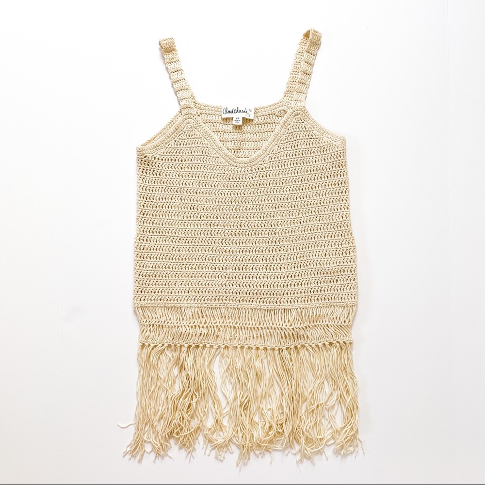 5/$25 Cloud Chaser boho festival fringe tank top